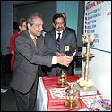 Dr. Bodha Welsly (Director of Euro Skin bank)lighting the lamp on the inauguration of state of the art skin bank.JPG