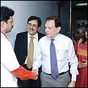 Dr. Mistri welcoming The chief Guest to the I.C.U.JPG