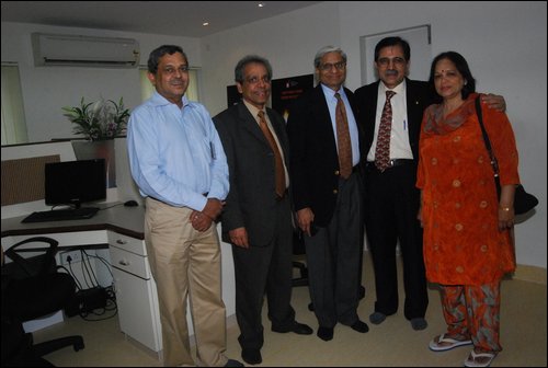 The Esteemed guests having  a roung of Administative office of the State of the art Skin Bank.JPG