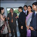 Dr Bodha Welsly sharing a lighter moment with the staff members of National Burns Centre..JPG