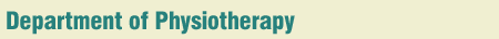 Department of Physiotherapy